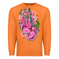 Carrot cancer boxing gloves with ribbon Premium Sweatshirt - AdoDesignShop