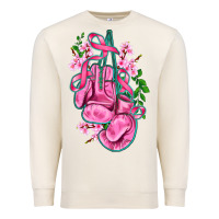 Sandshell cancer boxing gloves with ribbon Premium Sweatshirt - AdoDesignShop