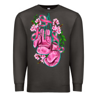 Smoke cancer boxing gloves with ribbon Premium Sweatshirt - AdoDesignShop