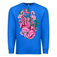 True Royal cancer boxing gloves with ribbon Premium Sweatshirt - AdoDesignShop