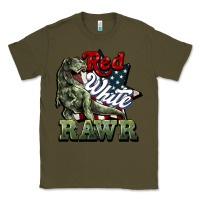 Army Green Red white rawr 4th of july Classic Tee - HowdyJamesFarm