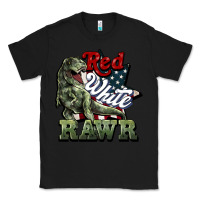Black Red white rawr 4th of july Classic Tee - HowdyJamesFarm