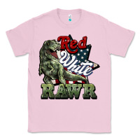Bubblegum Pink Red white rawr 4th of july Classic Tee - HowdyJamesFarm