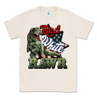 Natural Red white rawr 4th of july Classic Tee - HowdyJamesFarm