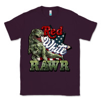 Plum Red white rawr 4th of july Classic Tee - HowdyJamesFarm