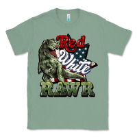 Sage Red white rawr 4th of july Classic Tee - HowdyJamesFarm