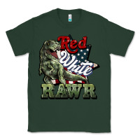 Sports Green Red white rawr 4th of july Classic Tee - HowdyJamesFarm