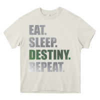 Cream Destiny  Eat Sleep Destiny Repeat Short Sleeve Heavy Core Tee - longCreatives