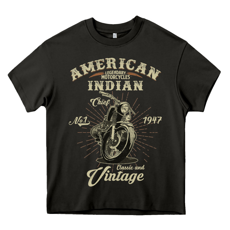 Vintage American Motorcycle Indian For Old Biker Gifts Heavy Core Tee by longCreatives | Teevron