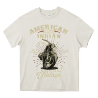 Cream Vintage American Motorcycle Indian for Old Biker Gifts Heavy Core Tee - longCreatives