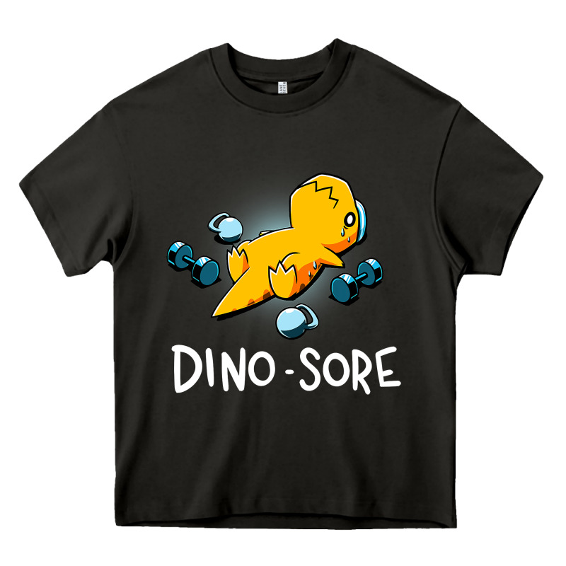 Dino Sore Funny Dinosaur Workout Gym Fitness Lifting Heavy Core Tee by longCreatives | Teevron