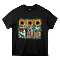 Black mason jar, sunflower Heavy Core Tee - JahusDesignShop