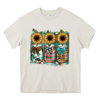 Cream mason jar, sunflower Heavy Core Tee - JahusDesignShop