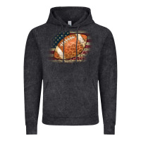 Vintage Black American Flag Football Leopard Vintage Hoodie - CowCowDesign
