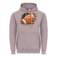 Vintage Zinc American Flag Football Leopard Vintage Hoodie - CowCowDesign