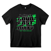 Black Dirt Modified Racing Apparel Sprint Car Dirt Track Racing Heavy Core Tee - longCreatives