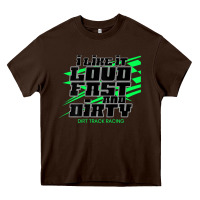 Chocolate Brown Dirt Modified Racing Apparel Sprint Car Dirt Track Racing Heavy Core Tee - longCreatives