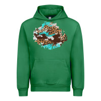 Emerald cowhide leopard turquoise patch Urban Hoodie - AdoDesignShop