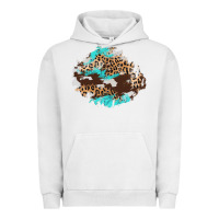 Pigment Lunar Rock cowhide leopard turquoise patch Urban Hoodie - AdoDesignShop