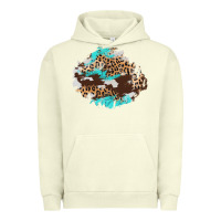 Pigment Pistachio cowhide leopard turquoise patch Urban Hoodie - AdoDesignShop