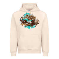 Sandshell cowhide leopard turquoise patch Urban Hoodie - AdoDesignShop
