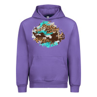 Tulip cowhide leopard turquoise patch Urban Hoodie - AdoDesignShop
