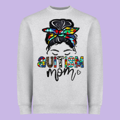 Autism Mom Heavyweight Sweatshirt Designed By Cowhidedigitalart