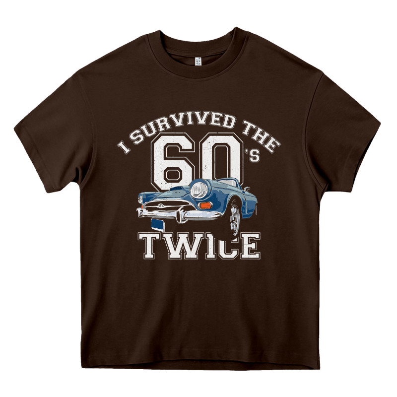 I Survived The Sixties Twice Classic Birthday Heavy Core Tee by longCreatives | Teevron
