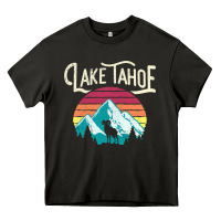 Asphalt Vintage Lake Tahoe Mountains Retro T Heavy Core Tee - longCreatives