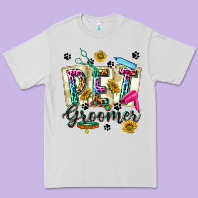 Western Pet Groomer Premium Tee Designed By Texasbilliewilder