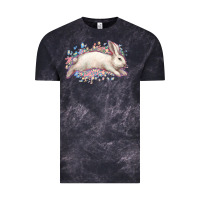 Cloud Black Easter Bunny leopard Easter Day Vintage Tee - HowdyJamesFarm