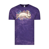 Cloud Purple Easter Bunny leopard Easter Day Vintage Tee - HowdyJamesFarm