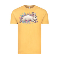 Vintage Mustard Easter Bunny leopard Easter Day Vintage Tee - HowdyJamesFarm