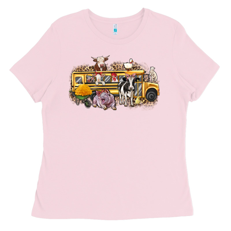 Farm Animals School Bus Ladies Tee by texasbilliewilder | Teevron