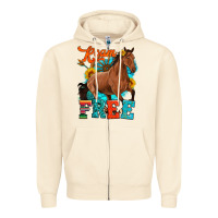 Sandshell roam free galloping Zipper Hoodie - Artiststas