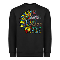 Black autism sunflower Heavyweight Sweatshirt - CowhideDigitalArt