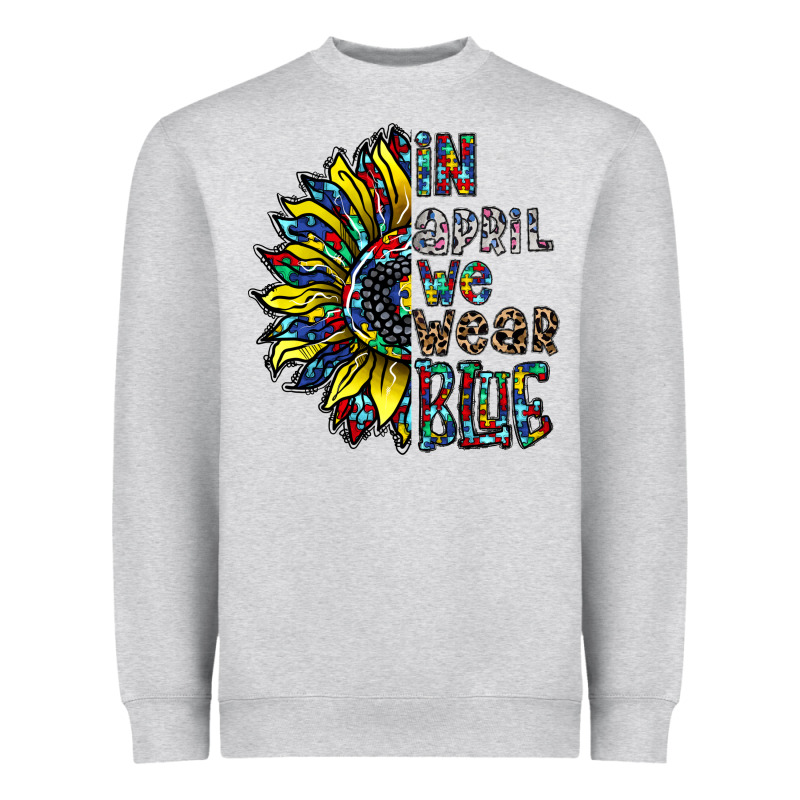 Autism Sunflower Heavyweight Sweatshirt by CowhideDigitalArt | Teevron
