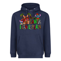 Navy cup of chocolate and  with christmas stitch elf Heavyweight Hoodie - AdoDesignShop