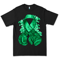 Black Emerald green ribbon Liver Cancer boxing gloves Premium Tee - NancyCooperArtShop