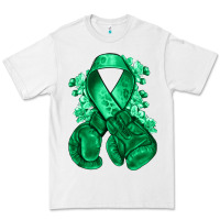 White Emerald green ribbon Liver Cancer boxing gloves Premium Tee - NancyCooperArtShop