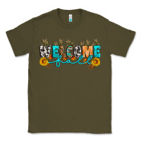 Army Green Welcome fall Classic Tee - Artiststas