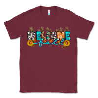 Burgundy Welcome fall Classic Tee - Artiststas
