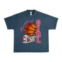 Midnight Navy Basketball girl Urban Heavy Tee - HowdyJamesFarm