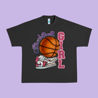 Basketball Girl Urban Heavy Tee Designed By Howdyjamesfarm