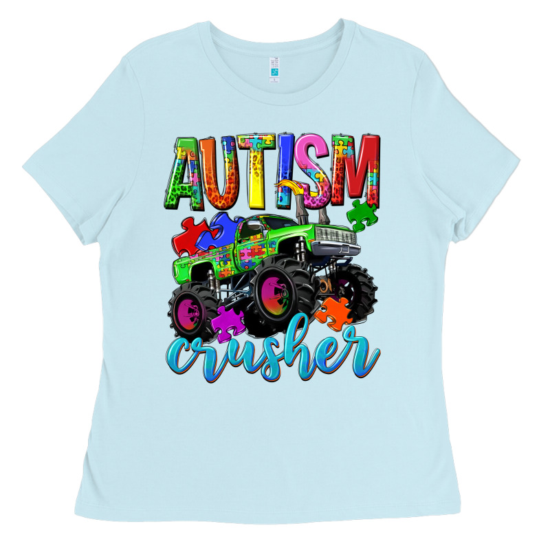 Autism Awareness Crusher Ladies Tee by NancyCooperArtShop | Teevron