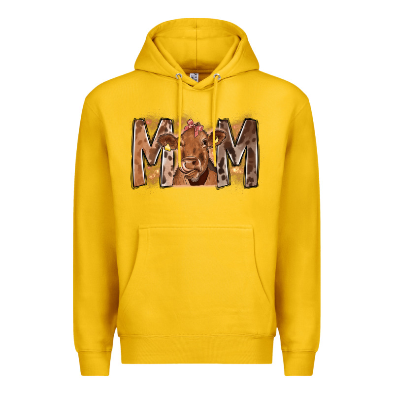 Rodeo Mom Cow Premium Hoodie by CowhideDigitalArt | Teevron