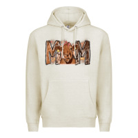 Oatmeal Heather Rodeo Mom Cow Premium Hoodie - CowhideDigitalArt