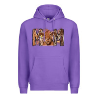 Purple Rodeo Mom Cow Premium Hoodie - CowhideDigitalArt