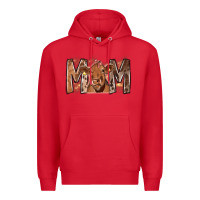 Red Rodeo Mom Cow Premium Hoodie - CowhideDigitalArt