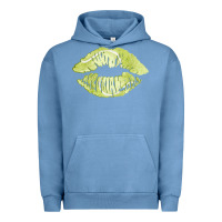 Pigment Pebble Blue tennis lips Urban Hoodie - AdoDesignShop